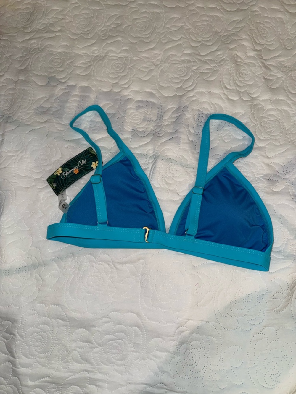 Blooming Jelly - Blue Two-Tone Triangle Bikini Set - Size Medium - Picture 5 of 8